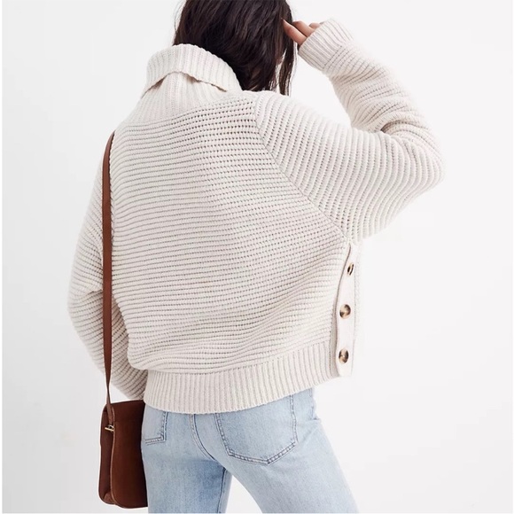 Madewell Black Cherry Merino Wool Blend Sweater - Picture 4 of 9